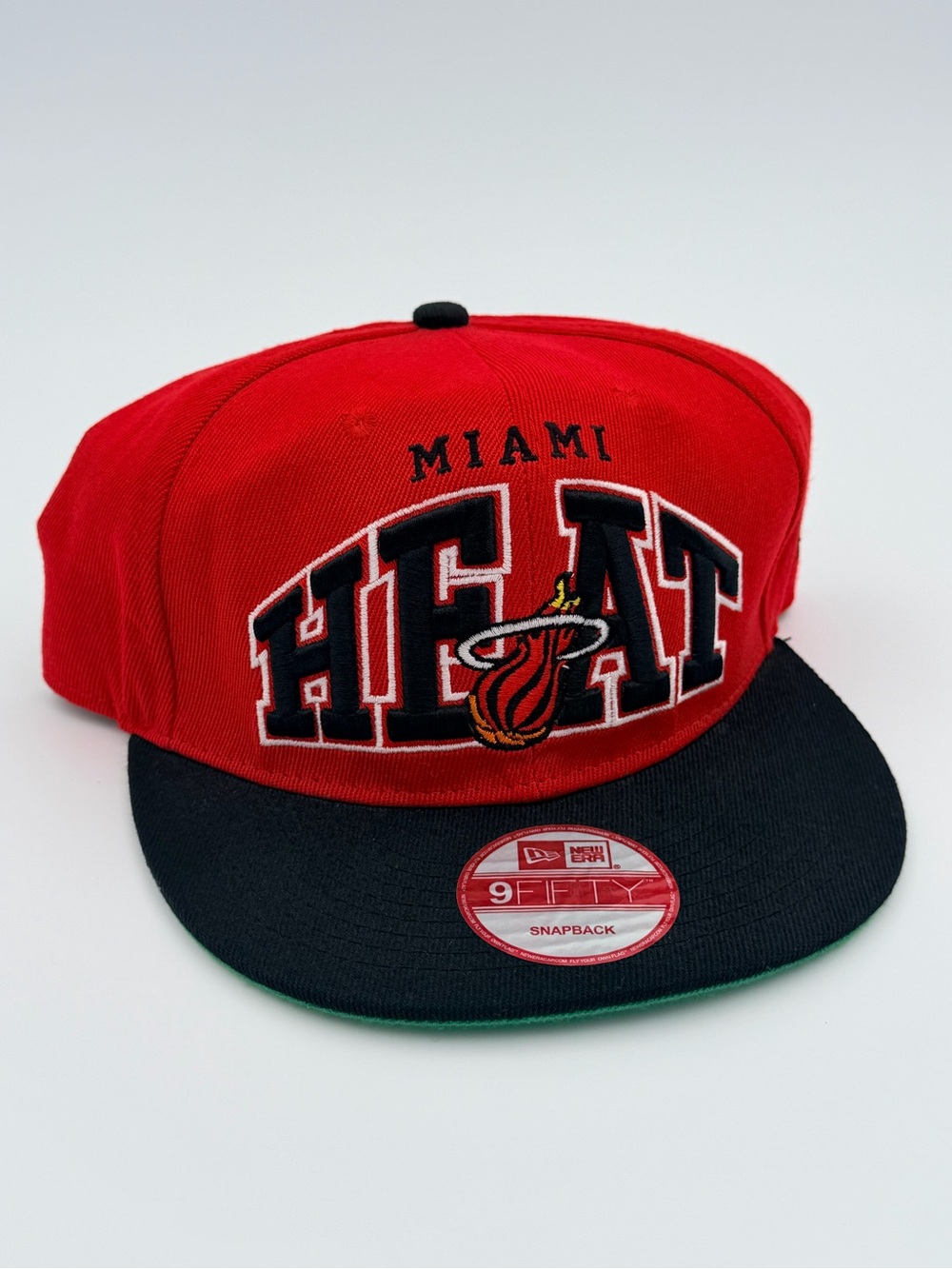 New Era Miami Heat Red and Black Snapback Hat